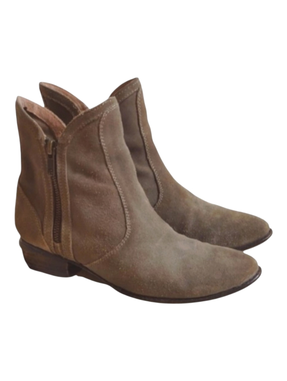 Seychelles Lucky Penny Bootie Size 7.5 | Soft Leather Suede Dual Zip